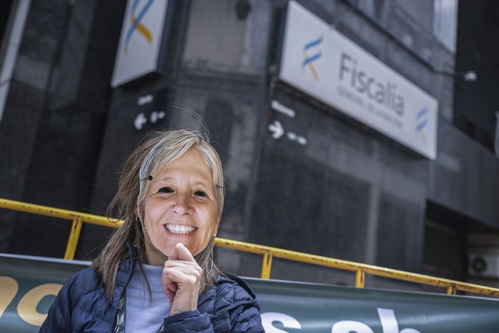 Manifestación de los damnificados de Conexión Ganadera, el 6 de octubre, en la sede de Fiscalía. · Foto: Gianni Schiaffarino Manifestación de los damnificados de Conexión Ganadera, el 6 de octubre, en la sede de Fiscalía. · Foto: Gianni Schiaffarino