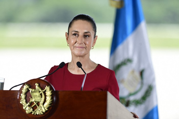 Claudia Sheinbaum, el 15 de agosto, en Guatemala. · Foto: Aysha Chumacero, AFP Claudia Sheinbaum, el 15 de agosto, en Guatemala. · Foto: Aysha Chumacero, AFP