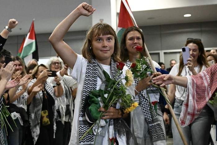 Greta Thunberg, el 6 de octubre, en Atenas. · Foto: Aris Messinis, AFP Greta Thunberg, el 6 de octubre, en Atenas. · Foto: Aris Messinis, AFP