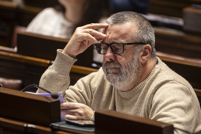 Carlos Rodríguez, en la Cámara de Senadores. · Foto: Gianni Schiaffarino Carlos Rodríguez, en la Cámara de Senadores. · Foto: Gianni Schiaffarino