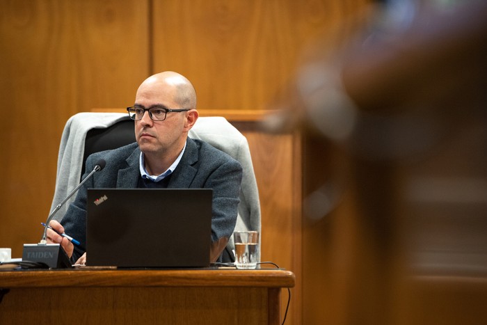 Álvaro Danza, el 16 de setiembre, en la Comisión de Presupuestos integrada con Hacienda, en el anexo del Palacio Legislativo. · Foto: Gianni Schiaffarino Álvaro Danza, el 16 de setiembre, en la Comisión de Presupuestos integrada con Hacienda, en el anexo del Palacio Legislativo. · Foto: Gianni Schiaffarino