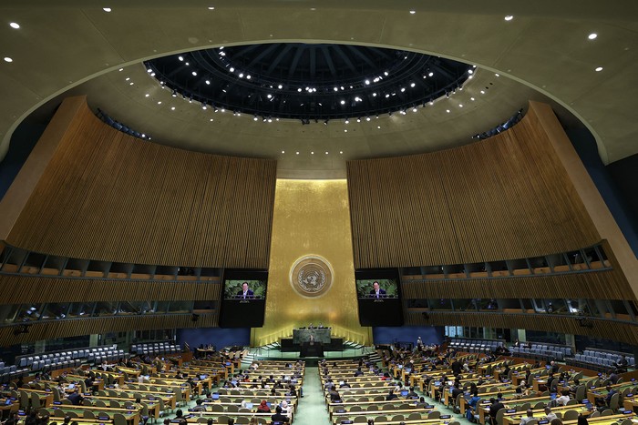 Asamblea General de las Naciones Unidas, el 29 de setiembre en Nueva York. · Foto: Angela Weiss, AFP Asamblea General de las Naciones Unidas, el 29 de setiembre en Nueva York. · Foto: Angela Weiss, AFP