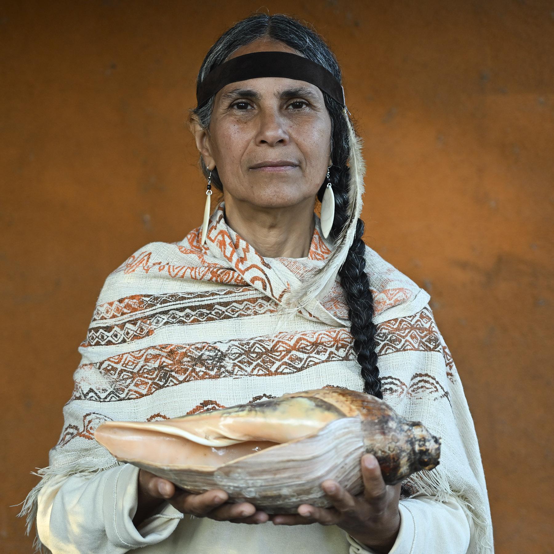 Mónica Michelena Díaz, activista de la Comunidad Charrúa Basquadé Inchalá. · Foto: Guillermo Legaria