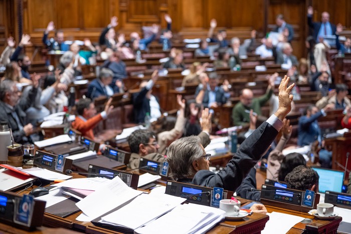 Durante la sesión especial de la Cámara de Representantes, el 13 de octubre, en el Palacio Legislativo. · Foto: Gianni Schiaffarino Durante la sesión especial de la Cámara de Representantes, el 13 de octubre, en el Palacio Legislativo. · Foto: Gianni Schiaffarino